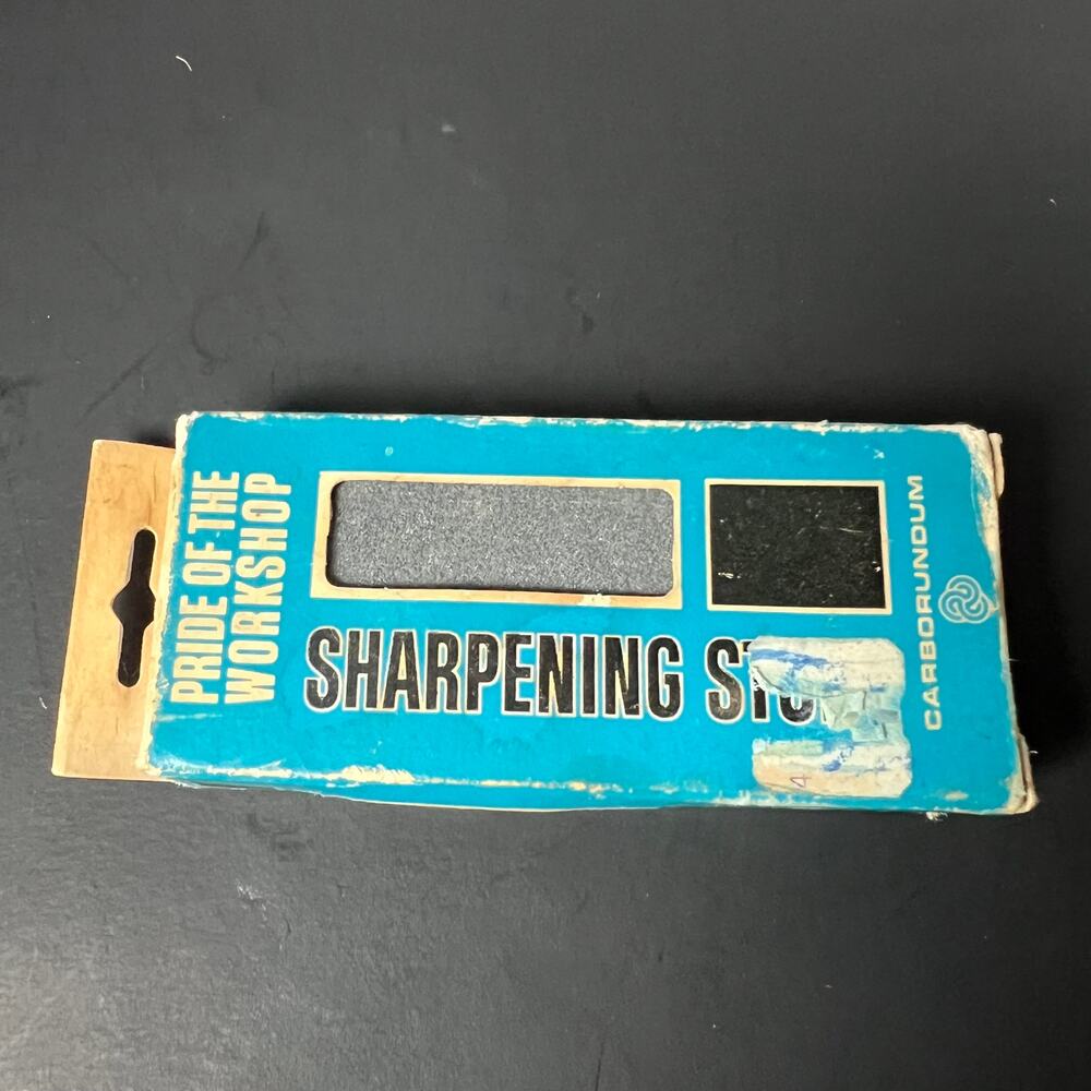 Vintage Pride of the Workshop Carborundum  Double Grit Sharpening Stone 112